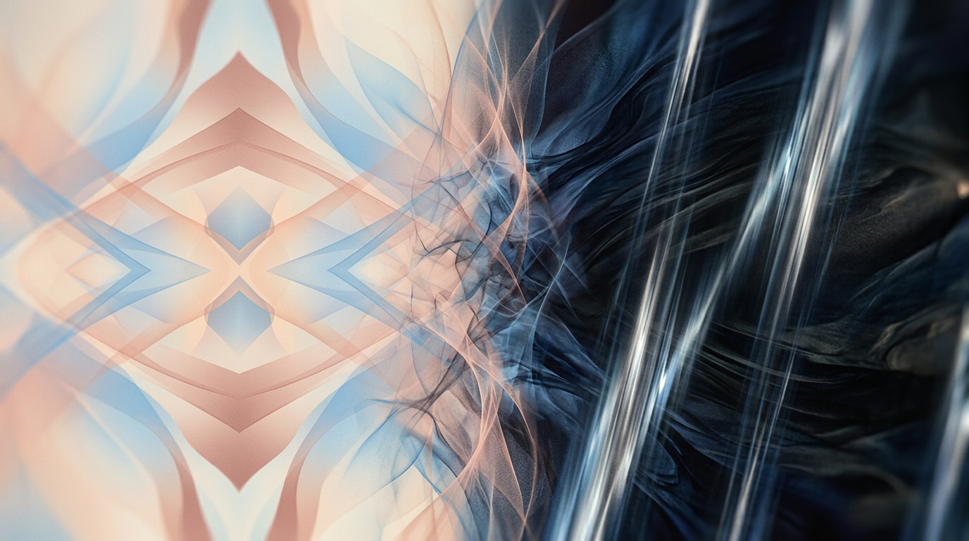Abstract art contrasting Libra Mercury air energy and Scorpio Mercury water depth in synastry