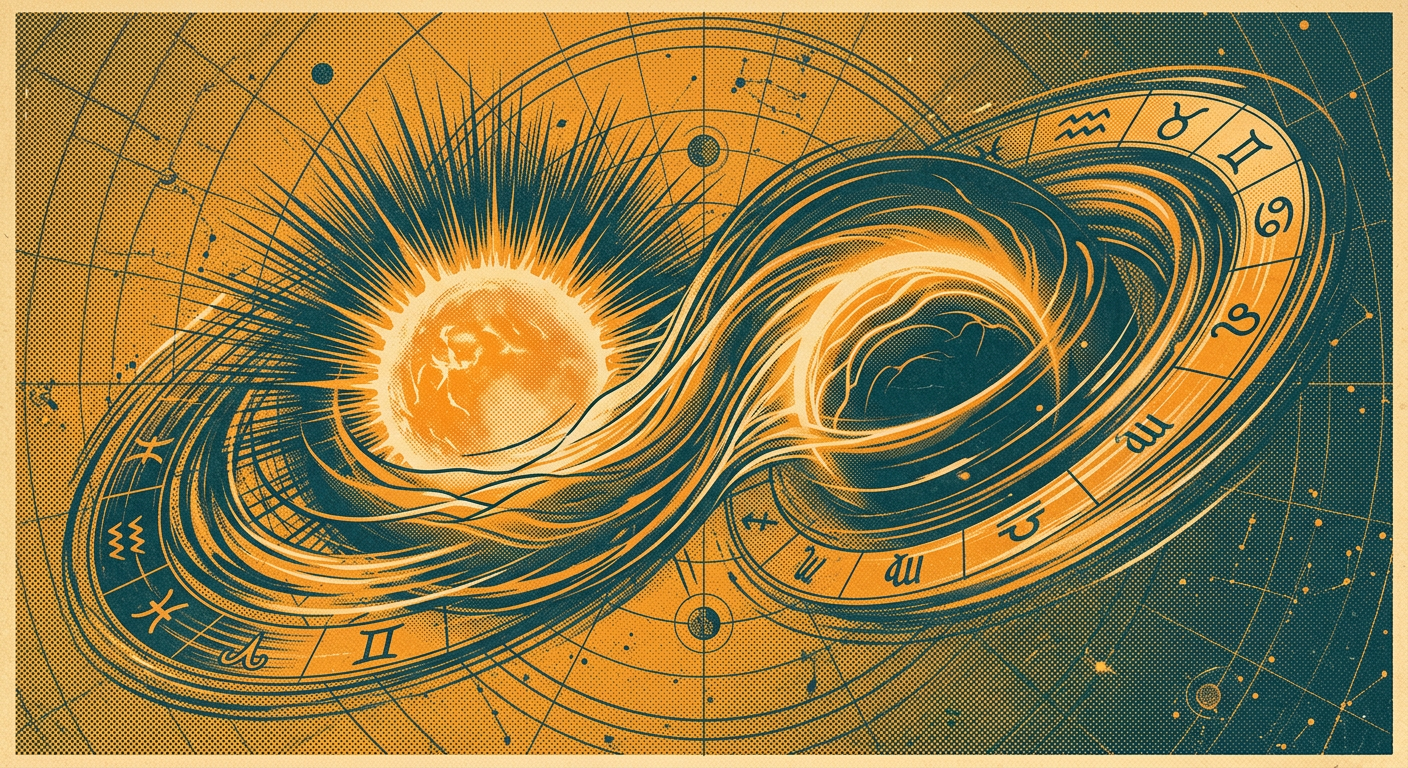 Sun sign and rising sign ascendant flowing together in zodiac compatibility synastry chart
